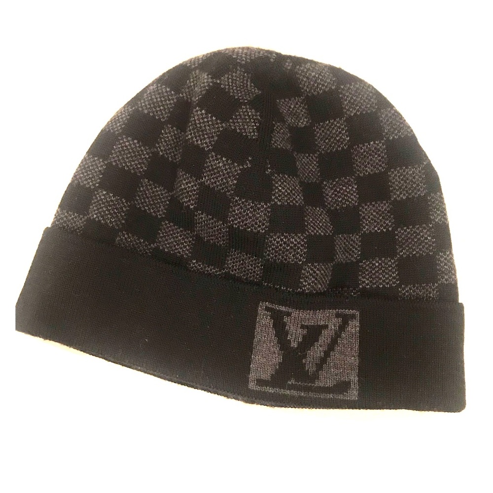 Louis Vuitton Damier Wool Hat M74197 (Authentic)
